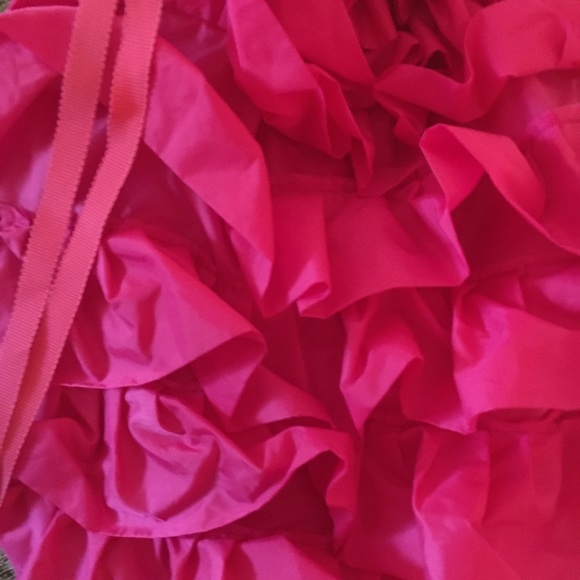 Ruffle pink nylon crewcut backpack drawstring bag - Picture 4 of 8